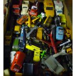 Box containing a large selection of various assorted die-cast vehicles including Lesney, Lonestar
