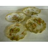 Set of six Doulton Burslem RM72607 dessert plates and two serving dishes (one dish cracked) (8)