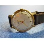 Oris gold plated cased gents wristwatch