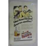 Aluminium Newcastle Champion Brown Ale advertising sign (38cm x 61cm)