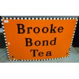 Enamel Brooke Bond Tea advertising sign (76cm x 51cm)