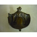 Heavy Japanese bronze erotic dish in the form of a Geisha Girl with buttocks showing to the