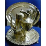 Selection of quality silver plated ware including three piece tea service, a James Dixon & Son