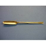 George III silver hallmarked marrow scoop (marks rubbed)