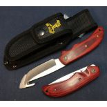 Boxed as new Elk-Ridge combination sheath and pocket knife set, with sheath