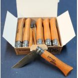 Box of ex-shop stock twelve OPINEL No. 06, 2 3/4 inch bladed pocket knives