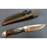 Whitby Knives 3 1/4 inch bladed sheath knife in Elk-Ridge box