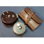 Hardys St George Pat No. 658473 3" reel, a Allcocks Aerialite Bakelite reel and a Hardy Brothers