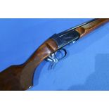 Baikal 12 bore under lever opening single barrel shotgun with 29 inch barrel, serial no. YO9507 (