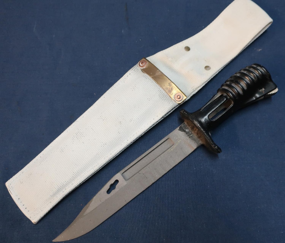 SA80 bayonet with white webbing and brass mounted parade sheath