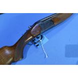 Lanber 12 bore over and under single trigger ejector shotgun with 27 1/2 inch barrels, 14 1/4 inch