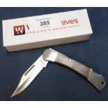 Boxed as new Whitby Knives single bladed pocket knife