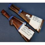 Jabali 12 bore box-lock side by side stock and forend set, and a similar Spanish forend set (2)