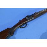 Simson & Gr Zuhl German combination drilling shotgun (16 bore & 8.57) with 27 inch barrels marked