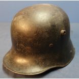 German WWI steel helmet complete with leather liner and padding