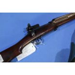 Enfield service rifle no.3 with twin banding and rear adjustable sight mechanism, the action