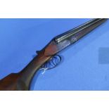 Fabrique Nationale 12 bore side by side pigeon shotgun with 27 1/2 inch barrels, choke 3/4 and 5/