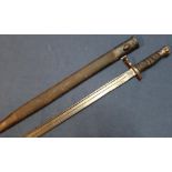 US 1917 Remington bayonet, the 17 inch blade stamped Remington 1917 and US military marks, with