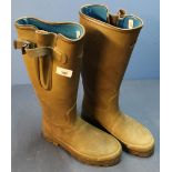 Pair of Le Chameau Neo wellies with gussets (used with front logo section cut out)