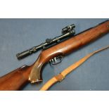 Wiehrauch HW77 .177 under-lever air rifle fitted with 3-7x20 scope and red dot marker, serial no.