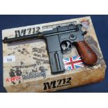 Boxed as new CO2 KWC M712 Broomhandle BB air pistol
