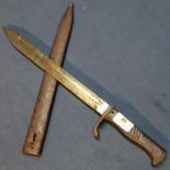 German WWI Mauser bayonet with 14 1/2 inch swollen point blade marked C. G. HAENEL SUHL, complete