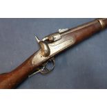 American Joslyn .56 Civil War period carbine with 21 inch barrel with rear adjustable leaf sights