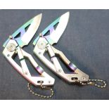 Two boxed as new keyring knives