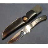 Boxed as new Elk-Ridge ER-010 sheath knife with two piece grips and belt sheath