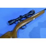 Browning T bolt .22 pull bolt action rifle with 4x45 panorama wide angle scope and five shot