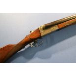 Sabel 12 bore side by side ejector shotgun, with 27 1/2 inch barrel, choke 1/4 and 3/4, 14 1/2