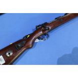 Mauser K98 8x57 model 98 bolt action service rifle with adjustable rear sights complete with