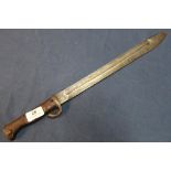 WWI German Mauser bayonet with 14 1/2 inch blade marked WFFENFABRIK Mauser A.G DBERNDORFA (lacking