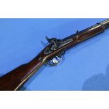 Enfield pattern 3 band black powder only percussion cap rifle, with 39 inch barrel