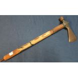 Indian tomahawk type pipe axe (length 48cm)