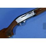 Franchi three shot semi auto 12 bore shotgun with 27 1/4 inch barrel with engraved detail to the