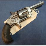 Aetna No. 2 32 rimfire revolver with 2 inch octagonal barrel with nickle plated finish, with