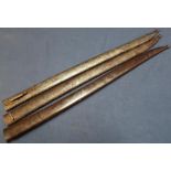 Three steel scabbards for French Chassepot bayonets