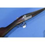 Webley & Scott 12 bore side by side ejector shotgun with 28 inch barrels, choke CYC and 5/8, 14 1/