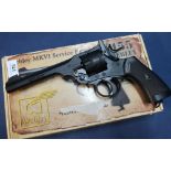 Boxed Webley MKVI Service Revolver .455 CO2 .177 air pistol (as new)