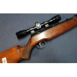 BSA .22 under-lever air rifle, fitted with a Venom 4x32 wide angled scope, serial no. RH06985