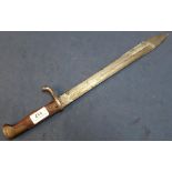 German Mauser bayonet with 14 1/2 inch swollen point blade marked Rich. A. Herder Solingen