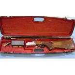 Cased John MacNab Claymore 12 bore over & Under ejector shotgun with 29 1/2inch barrels with