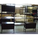 Multi-sectional Ladderax type wall unit comprising of two free standing sections with three