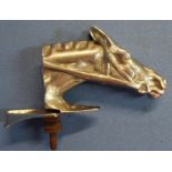 Chrome plated horses head car mascot