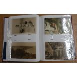 Album of two hundred various assorted, mostly black and white postcards, GB and foreign, mostly
