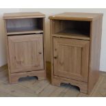Pair of modern pine laminate bedside cupboards