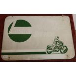 Rectangular aluminium Castrol Motorcycle Service advertising sign (69cm x 46cm)