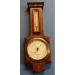 Negretti & Zambra of London oak cased wall barometer