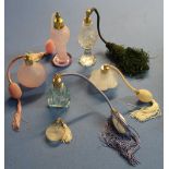 Five various Studio glassware and other perfume atomisers